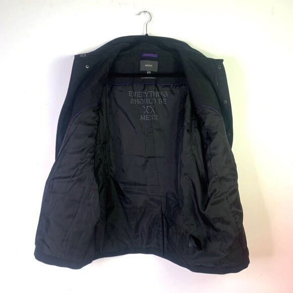 MEXX men coat in dark grey mid length long sleeve front zipper size 44 - Picture 4 of 16